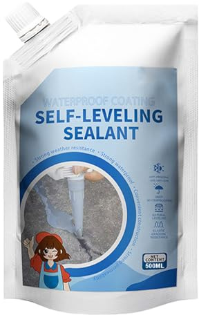 Cement Sealer - Self-Leveling Wall Leak Paste - Water Proof Wall Floor Cracks Sealer 500ml for Basement Driveway Pool Patio Roof Bathtub