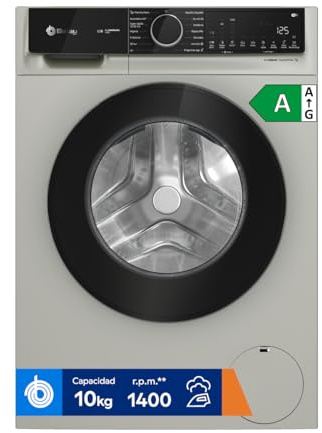 Balay, Lavadora, 10 kg, AutoDosificación, Silenciosa, inox, 3TS3104XH | Olvídate de añadir detergente en cada colada con la Autodosificación y facilita tu planchado con el programa Plancha.