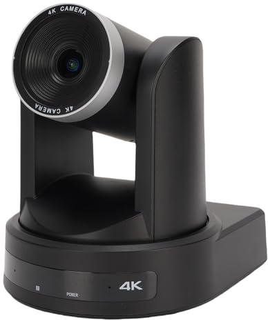 LICAEVEY Konferenz Raum Kamerasystem, 4K 12X Optische Zoom Kamera, USB 3.0 IP PTZ Konferenz Kamera mit Fernbedienung für Online-Meetings (EU-Stecker)