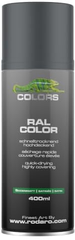 COLORS Sprühlack - 400ml Spraydose - Sprühfarbe für alle Oberflächen, Innen und Aussenbereich, Tolle Deckkraft | RAL7016 - Anthrazit Grau Seidenmatt