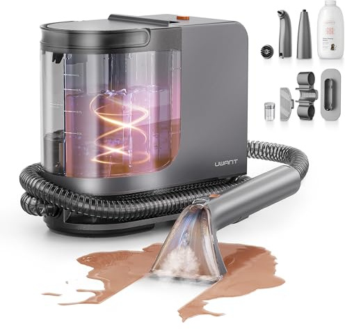 Uwant B400 Vapeur et Chauffage Shampouineuse Canapé Professionnel ，Aspiration Puissante 18Kpa，Portable avec 4 Accessoires,Nettoyeur Canapé Tissus 2-en-1 pour Tapis Set of 1,Meubles, Tissus, Voiture