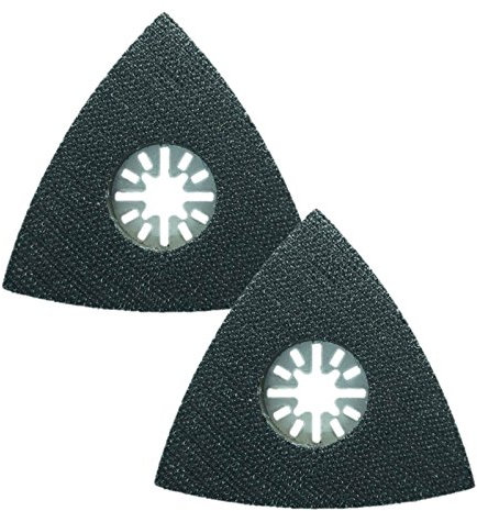 2 x TopsTools UNSP_2 80mm Large Delta Sanding Pads Compatible with Bosch Fein (Non-StarLock) Makita Milwaukee Einhell Ergotools Hitachi Parkside Ryobi Worx Workzone Multitool Multi Tool Accessories