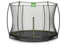 EXIT Toys Silhouette Bodentrampolin - ø244cm - Kompaktes Rundes Inground Gartentrampolin Outdoor für Kinder - Mit Sicherheitsnetz und Fußschutzsystem - Sicherer Einstieg - Gute Sprungkraft - Schwarz