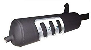 Auspuff Giannelli ähnlich Original Modell Power mit Schutz aus Aluminium Krümmer 22 mm für alle Modelle von Mopeds Ja.