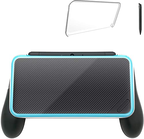 [Mise à jour] Nouvelle poignée 2DS XL, Poignée FYOUNG pour Nintendo 2DS XL avec 1 stylet et 1 étui transparent pour Nintendo 2DS XL