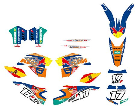RL-214 Adesivi personalizzati per moto da cross adesivi per moto per KTM 125 200 250 300 350 450 500 EXC 2008 2009 2010 2011
