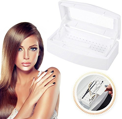 Esterilizador Manicura Pedicura Desinfeccion bandeja para herramientas de uñas tijeras Limpiador de cajas con cesta autodrenante Organizador para Salones de Belleza Peluquería