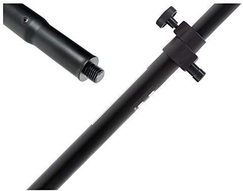 Pronomic Distanzstange für M20- und 35mm-Flansch - aus Stahl und Aluminium - 35 mm Boxenflansch an der Oberseite - zur Montage von Topteilen auf Subwoofer - mit federgelagertem Rastbolzen - schwarz