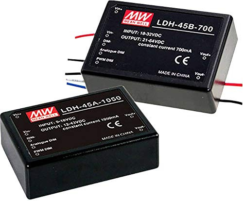 Mean Well LDH-45B-700WDA LED Driver Constant Current 44.8W 700mA 36-64 V/DC Dimmable, Dali, Overload
