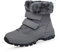 DRECAGE Winterstiefel Wasserdicht Damen Gefüttert Stiefel mit Klettverschluss Boots Schneestiefel Warm rutschfest Grau 41 EU