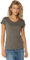 DANISH ENDURANCE Women's Organic Cotton Short Sleeve T-Shirt, Premium Blend, Crew or V-Neck, V-Neck - Charcoal Grey, S