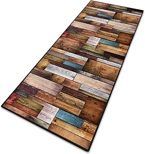 MENGH Teppichläufer Meterware Teppich Flur Lang Schlafzimmer Teppich 6mm rutschfest & leicht abwaschbar für Küche Schlafzimmer Wohnzimmer - 100x500cm