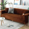 Samt-Sofabezug für 2-, 3-, 4-Sitzer, weicher Plüsch-Sofaschutz, Stretchbezug für Sofa und Armlehnen, wasserabweisend, Möbelschutz, Braun, 3-Sitzer, 190-220 cm