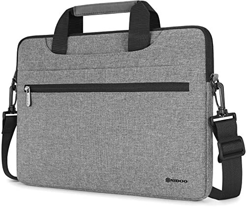 NIDOO 10 Inch Laptop Sleeve Case Water-Resistant Computer Briefcase Carrying Handle Bag for 10.2 iPad 9 / 10.5 10.9 iPad Air M1 / 9.7 10.5 11 iPad Pro / Surface Go 2 3 / 10.3 Tab M10 Plus, Grey