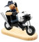 Dekohelden24 Räuchermännchen Heavy Metal Rocker auf Motorrad - Biker, L/B/H 20 x 8 x 18 cm