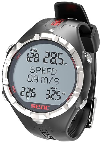 SEAC, Computer per apnea Unisex, Nero/Rosso, L