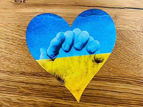 Pray for Ukraine Herz Aufkleber Sticker NO WAR Peace Flagge Fahne Frieden Auto