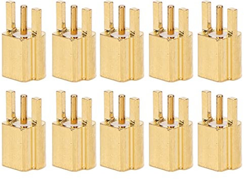 Uadme Koaxialer HF-Anschluss, Koaxial Buchse, 10 Stück OFC MMCX Buchsen, für GPS-Systeme, Rotierende Antennenbaugruppen, WLAN-Hotspots, WLAN-Router und Funksender