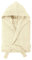Baroni Home Peignoir éponge avec capuche, peignoir homme et femme 100 % coton, absorbant et confortable (XL, crème), crème, XL