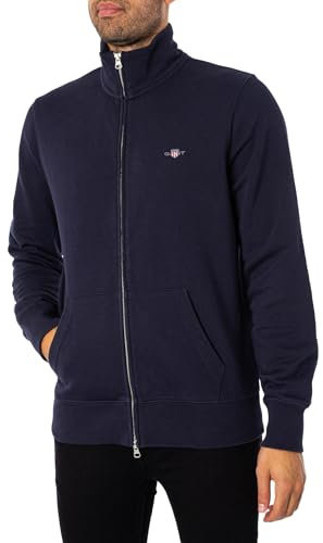 Gant Herren Reg Shield Full Zip Sweatshirt, Evening Blue, 5XL EU