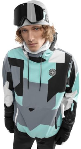 SIROKO - Snowboardjacke W1 Ushuaia - M - Türkis/Grau