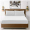 Sábana Bajera Ajustable para Cama Individual, Color Blanco, sábanas de Microfibra teñidas Lisas