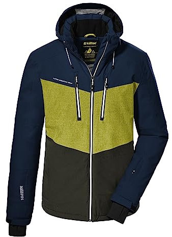 killtec Herren Skijacke/Funktionsjacke mit abzippbarer Kapuze und Schneefang KSW 45 MN SKI JCKT, dunkelpetrol, S, 38699-000