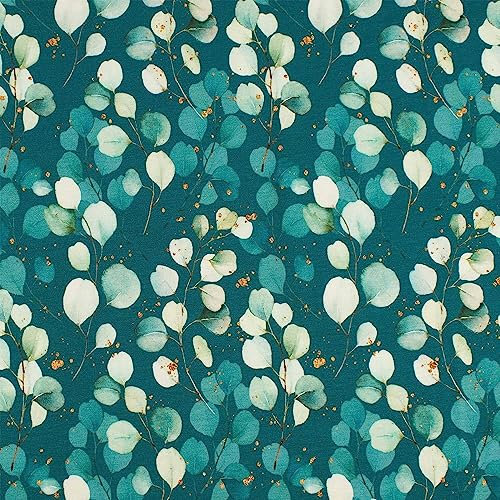 Jersey Stoff Eukalyptus, petrol (Länge am Stück: ab 50cm / Breite: 140cm)