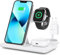 Faltbare 3 in 1 kabellose Ladegerät,Travel Wireless Charger für iPhone 14 13 12 11 Pro Max/Mini/XS/XR,Induktive Ladestation Kompatibel für iWatch 8/7/6/SE/5/4/3/2/AirPods 2/3/Pro