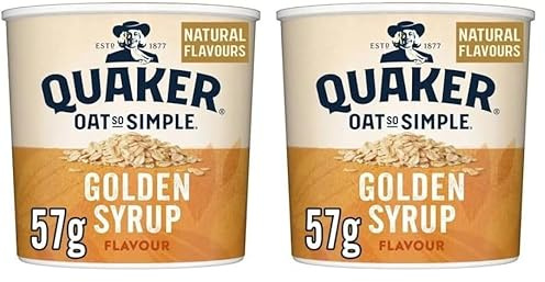 Quaker Oat So Simple Golden Syrup Porridge Pots, 57 g (Pack of 16)