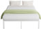Novilla Bettgestell 90 x 200 cm, Metallbett mit Metall Lattenrosrt, Bettgestelle 30,5cm Höhe, Leichte Monrtage und Stauraum unter dem Bett, Weiß