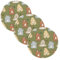 3 Pcs Non Slip Trivet for Hot Pots and Pans 15in Cotton Thread Weave Pots Pans Set Holder for Hot Pot Kitchen Aid Cartoon Bear Green