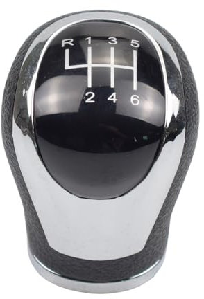 Hacreyatu R6 velocidades manual pomo de palanca de cambios de piel sintética para Nissan Qashqai J11 X‑Trail T32 2016 2017 (Cuero)