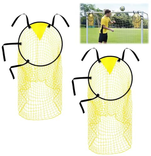 2 Pack Soccer Top Bins Target Net, Top Bins Football Targets Goal Net, Football Goal Target Net for Shootings Accuracy Training Practice Equipment