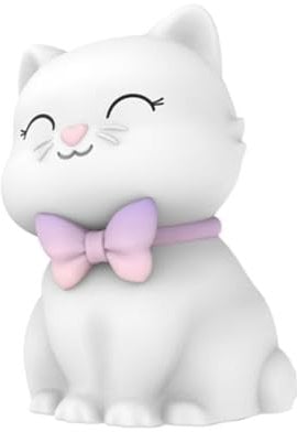 DHINK - Veilleuse Rechargeable LED Chat - Lampe de nuit silicone pour chambre Bébé et Enfant - Lampe chevet Enfant - Cadeau Naissance, Blanc
