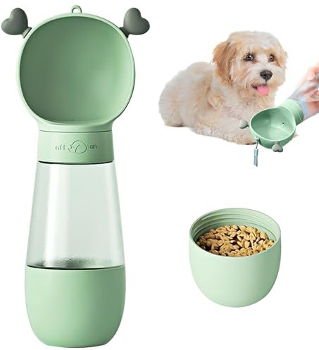 Sertay 350ml Botella Agua Perros, Botella Portátil Perros Viajes, Botella Agua Mascotas Gato, Taza Agua Gatos Portátil, Tazas Comida Perros Senderismo, Adecuada para Perros Pequeños y Medianos