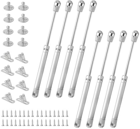 WENLISELL 8 Pcs Gas Strut Stay 80N, Upturned Kitchen Cupboard Door Gas Lift Strut, Gas Struts Heavy Duty