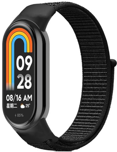 FYISWHO Breathable Sport Armband für Xiaomi Smart Band 10/8, Nylon Armbänder Uhrenarmband, Ersatzarmband für Xiaomi Smart Band 9