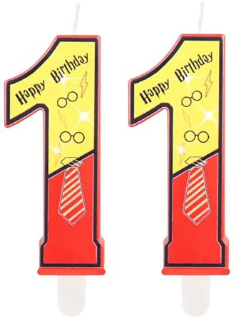 Number 11 Birthday Cake Candle,Harry Cake Decorations Cupcake Toppers for Boys and Girls,Black Magical Wizard Inspired Theme Party Supply