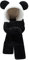 LARUISEE Cosplay Wintermütze mit Kapuze, Panda-Mütze, Neujahr, Winterparty, Halloween, Ostern, warme Panda-Ohren, schwarz + weiß, Winterschal für Damen