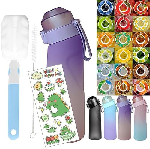 650 ml Air Gourde Up, Bottiglia Air Gourde Up Sport Paglia con 7 Pod di Gotta Aromatizzata Air Gourde Up Tritan