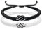 Lotbun 2 Stück Partnerarmbänder, Für Pärchen Armband Fernbeziehung Armband Long Distance Bracelet armbänder Paare