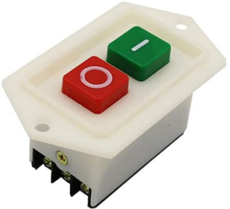 YsXoWiui 1 Pz Interruttore per Trapano a Colonna Pulsante Autobloccante LC310 220/380 V Rosso/Verde