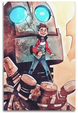 PZLWEFUN Movie Poster Iron Giant Poster Decorative Painting Canvas Wall Posters And Art Picture Print Modern Family Bedroom Decor Posters 08x12inch(20x30cm)