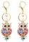 Mecmbj Porte Clef Femme, Lot de 2 Porte Bonheur en Forme de Hibou, Bijou de Sac, Pendentif de Sac Hibou Créatif en Alliage avec Strass, Idéal pour Les Mères, Les épouses et Les Amies