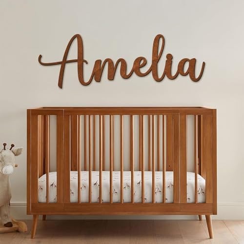 Kikone Nome in Legno Personalizzato,Lettere in Legno,Scritta Nome per Decorazione Della Casa, Regali su Misura, Matrimonio, Santa Comunione,Compleanno, Decorazione Porta per Bambini,20-88cm