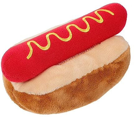 GALPADA Hot Dog für Geräuschspielzeug mit Bisswiderstand Kuscheltier für Interaktives und Kauen zur Bindung zwischen Haustier und Halter