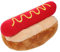 GALPADA Hot Dog für Geräuschspielzeug mit Bisswiderstand Kuscheltier für Interaktives und Kauen zur Bindung zwischen Haustier und Halter