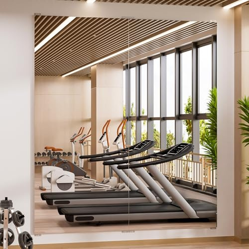 brisafe 2PCS Ganzkörperspiegel 180x80cm, Bruchfest, Ultraleicht, Groß | Übergroßer Wandspiegel, Ankleidezimmer- und Tanzspiegel; für Fitnessstudio, Zuhause und Yoga; 2 Stück, bruchfest