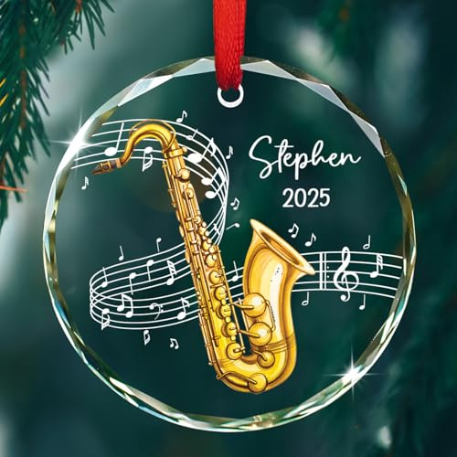 Saxophon Christbaumschmuck Anhänger Mit Schnur Hängende Ornamente Glas Weihnachten Deko